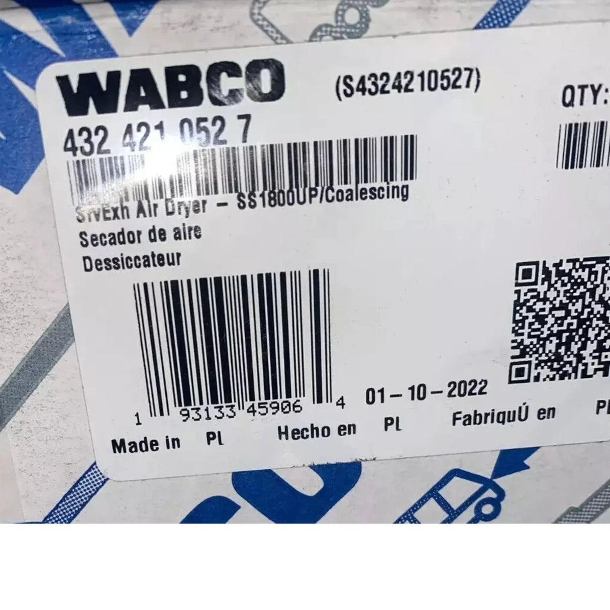 4324210527 Genuine Wabco Air Dryer - Truck To Trailer