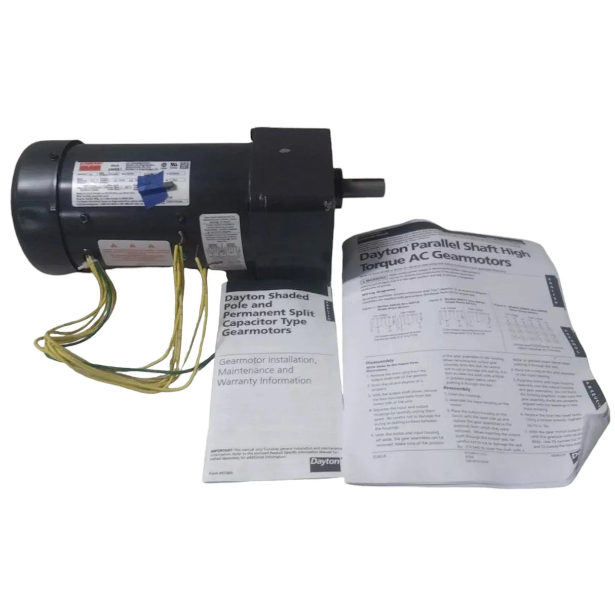 096037.00 Dayton AC Gearmotor 0.167 Input HP 340 RPM 115/230VAC - Truck To Trailer