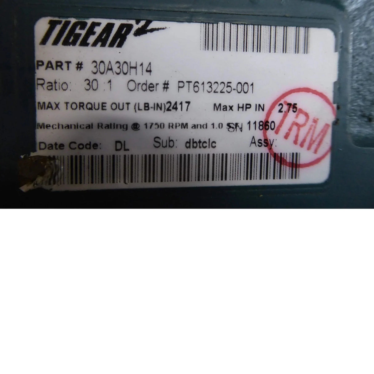 30A30H14 Dodge Standard Right Angle Worm Gear Speed Reducer - Truck To Trailer