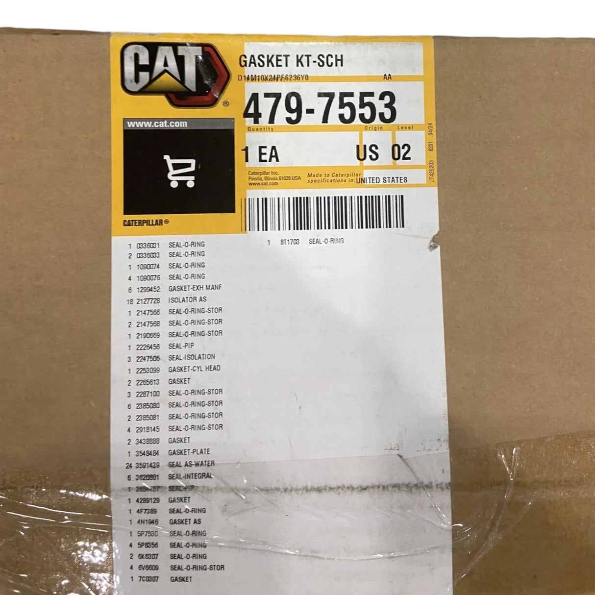 479-7553 Genuine CAT Single Cylinder Head Install Kit - Truck To Trailer