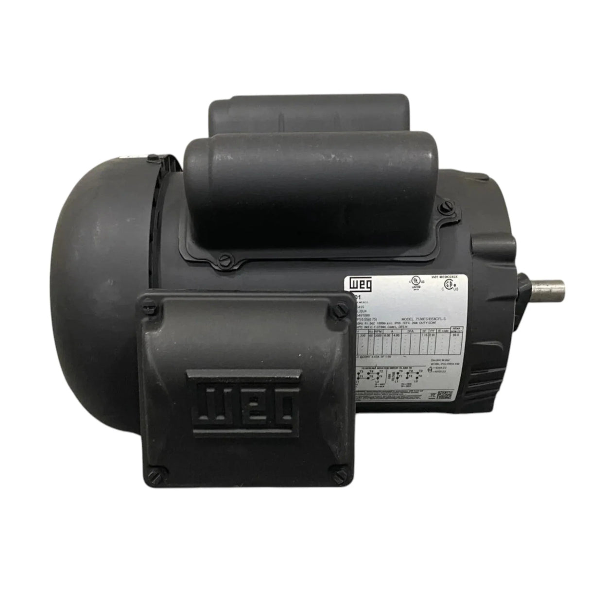 756ES1B56CFL-S Weg Single Phase General Purpose Motor 3/4 HP 3500 RPM - Truck To Trailer