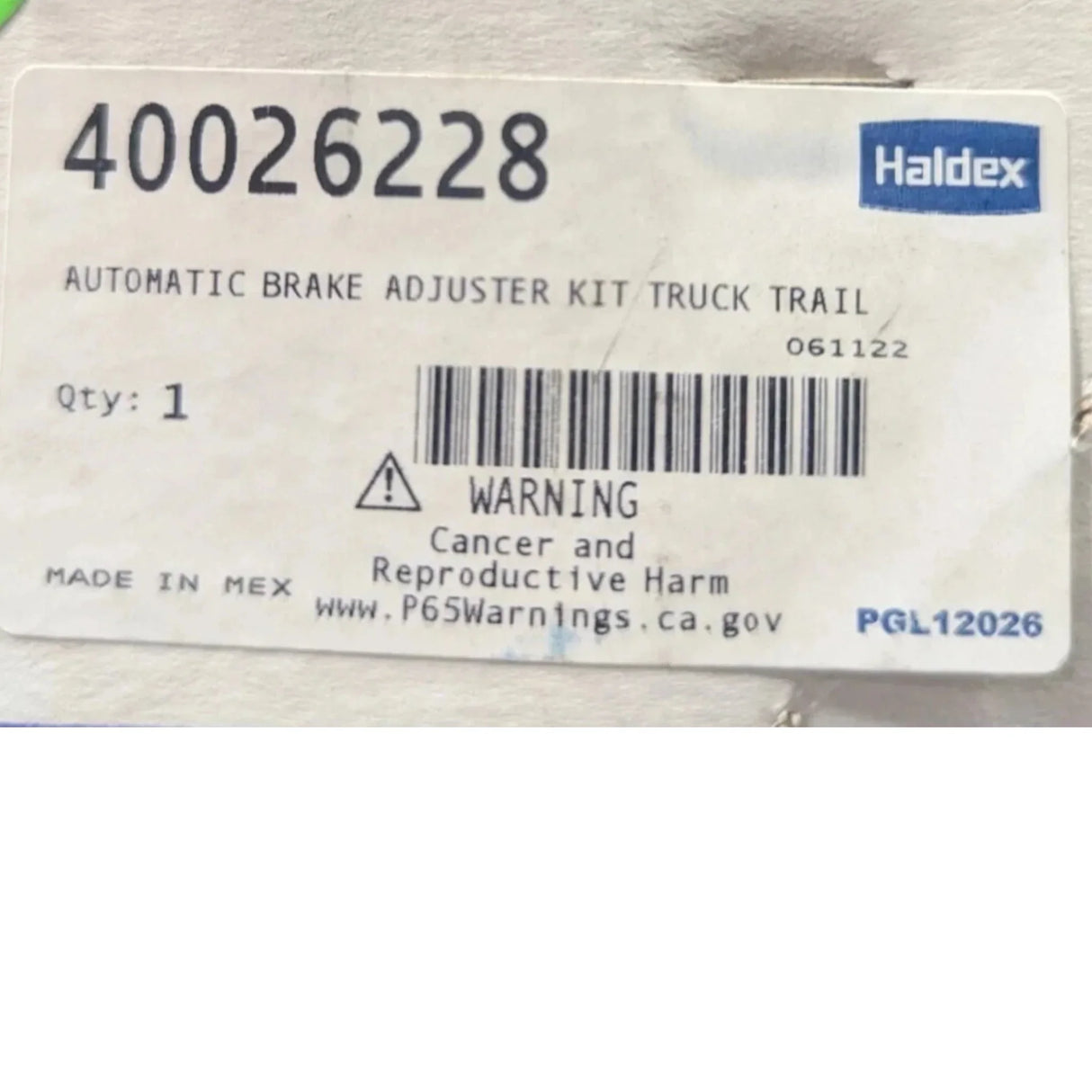 40026228 Genuine Haldex Automatic Brake Adjuster Kit - Truck To Trailer