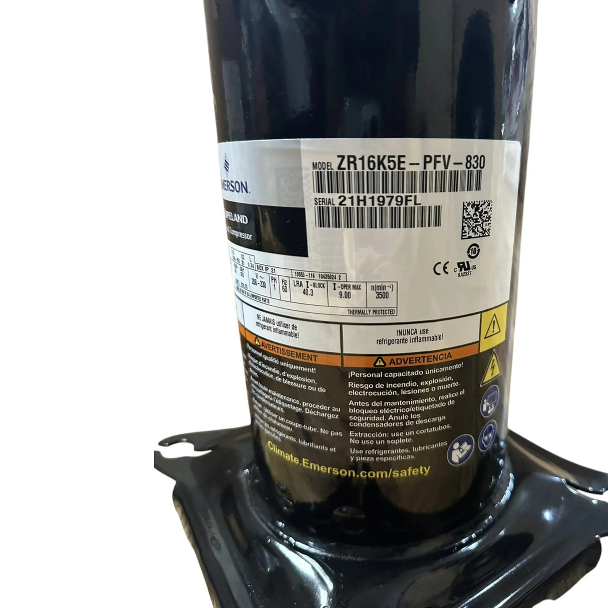 ZR16K5E-PFV-830 Genuine Copeland Scroll Compressor - Truck To Trailer