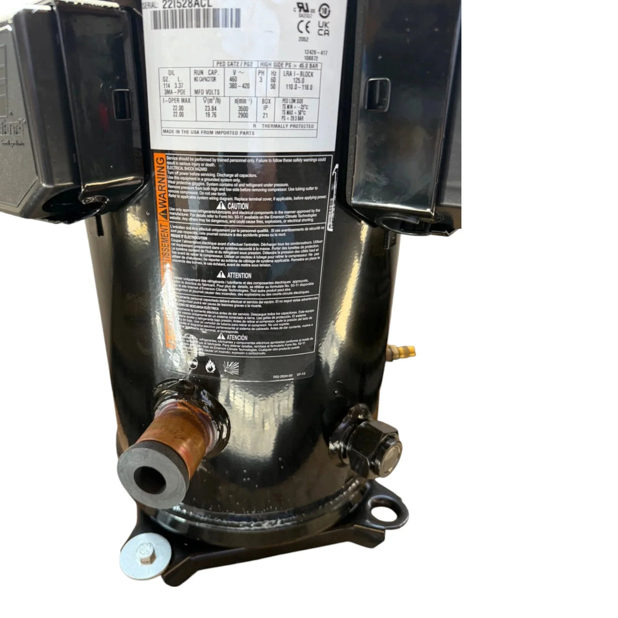 ZPD120KCE-TFD-455 Genuine Copeland Scroll Compressor - Truck To Trailer