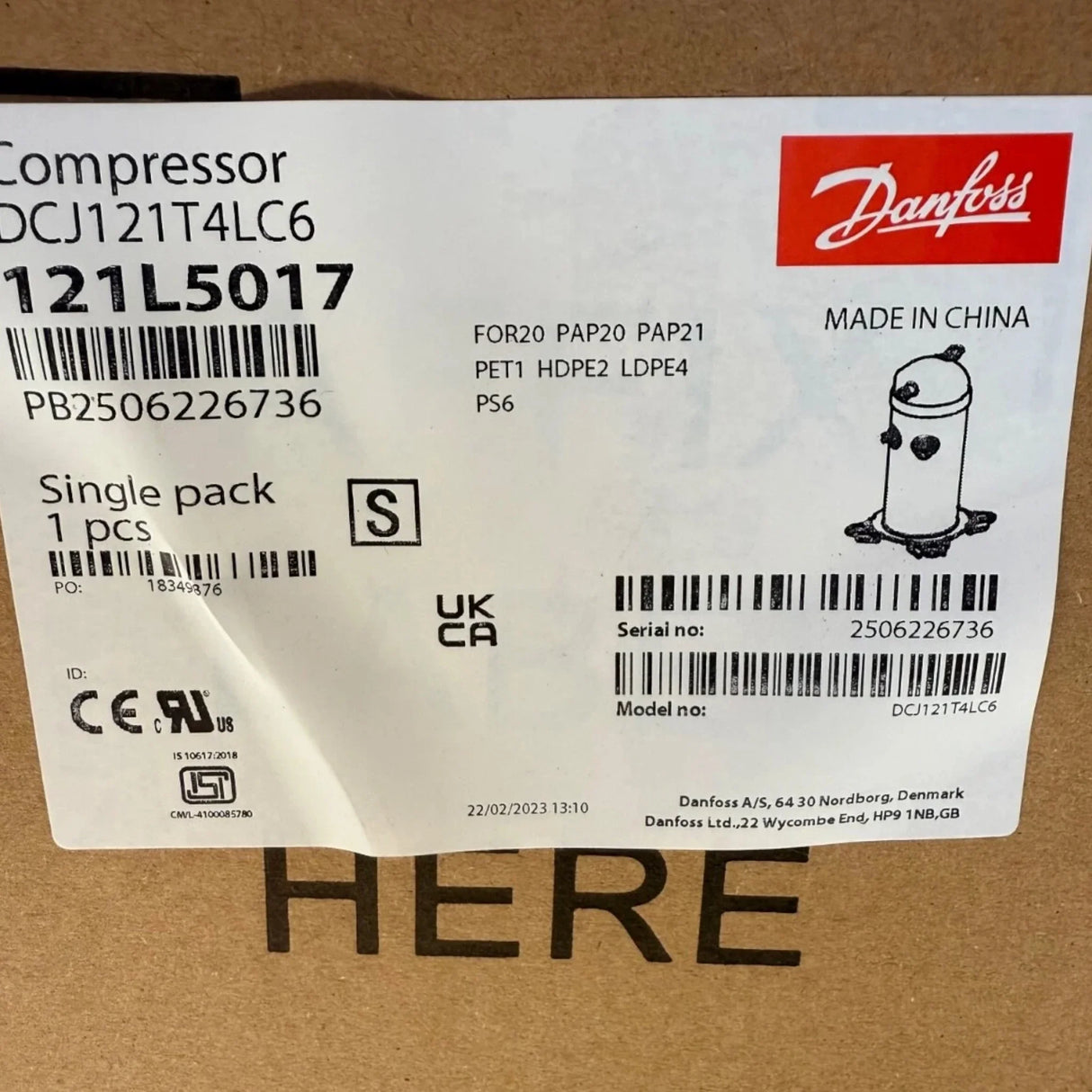 ZPD120KCE-TFD-455 Genuine Copeland Scroll Compressor - Truck To Trailer