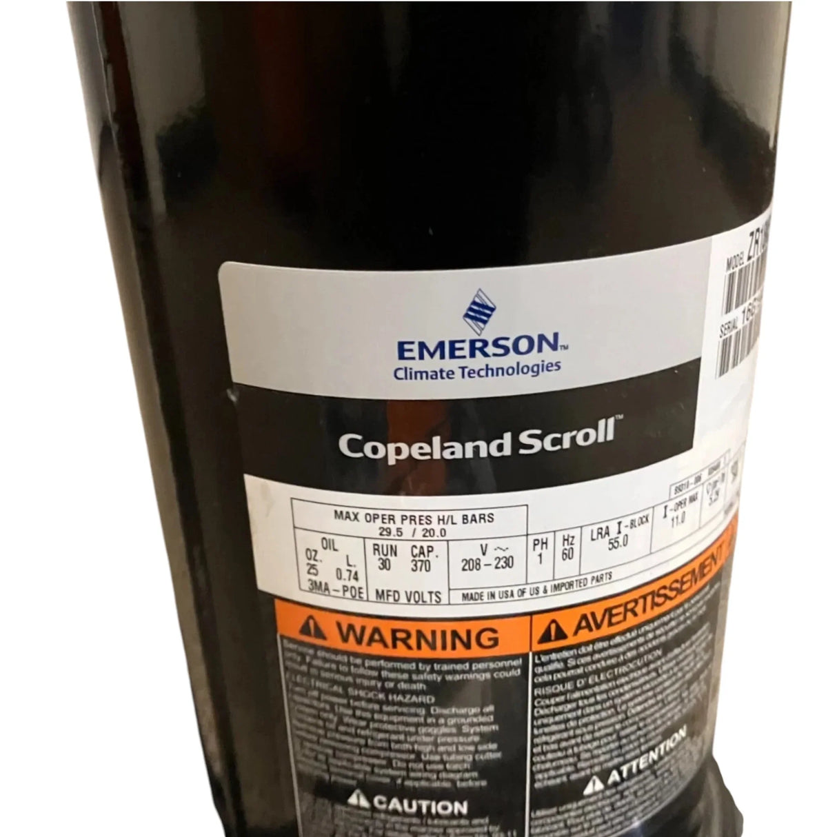 ZR18K5E-PFV-800 Copeland Scroll Compressor - Truck To Trailer