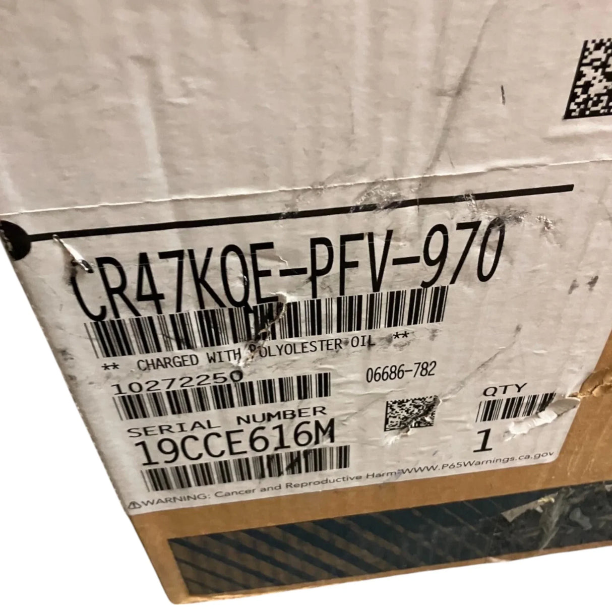 CR47KQE-PFV-970 Genuine Copeland Scroll Compressor - Truck To Trailer