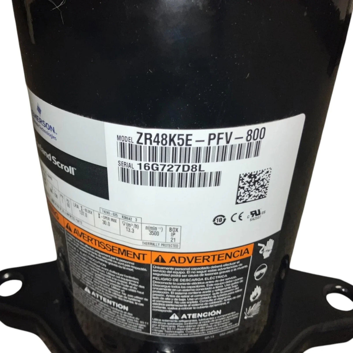 ZR48K5E-PFV-800 Copeland Scroll Compressor - Truck To Trailer