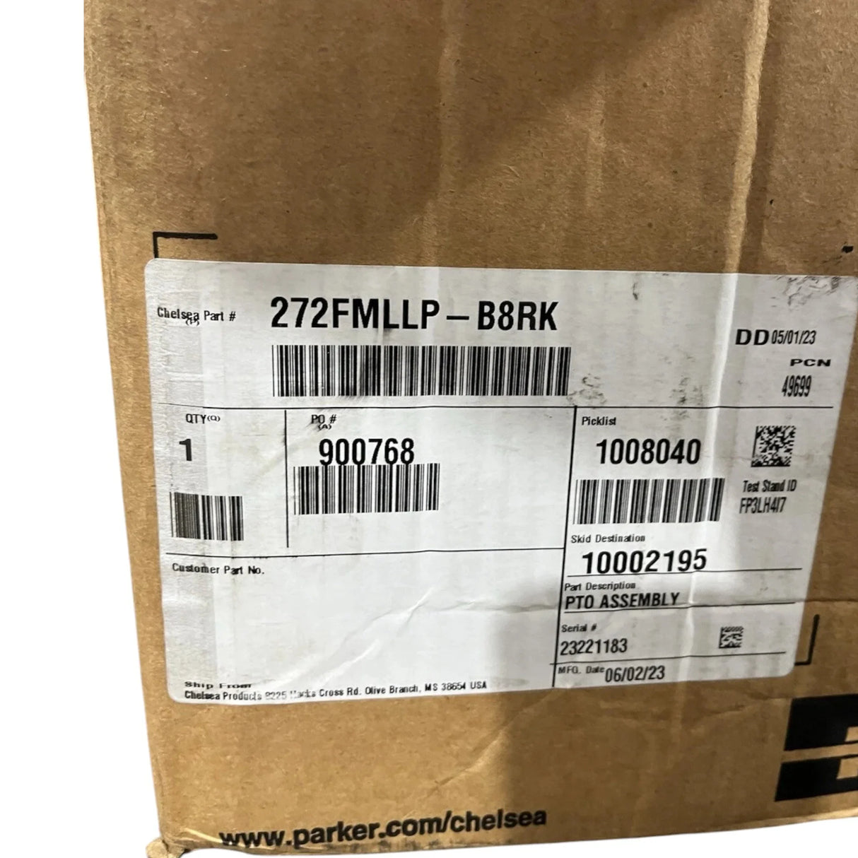 272FMLLP-B8RK Genuine Chelsea PTO Assembly - Truck To Trailer