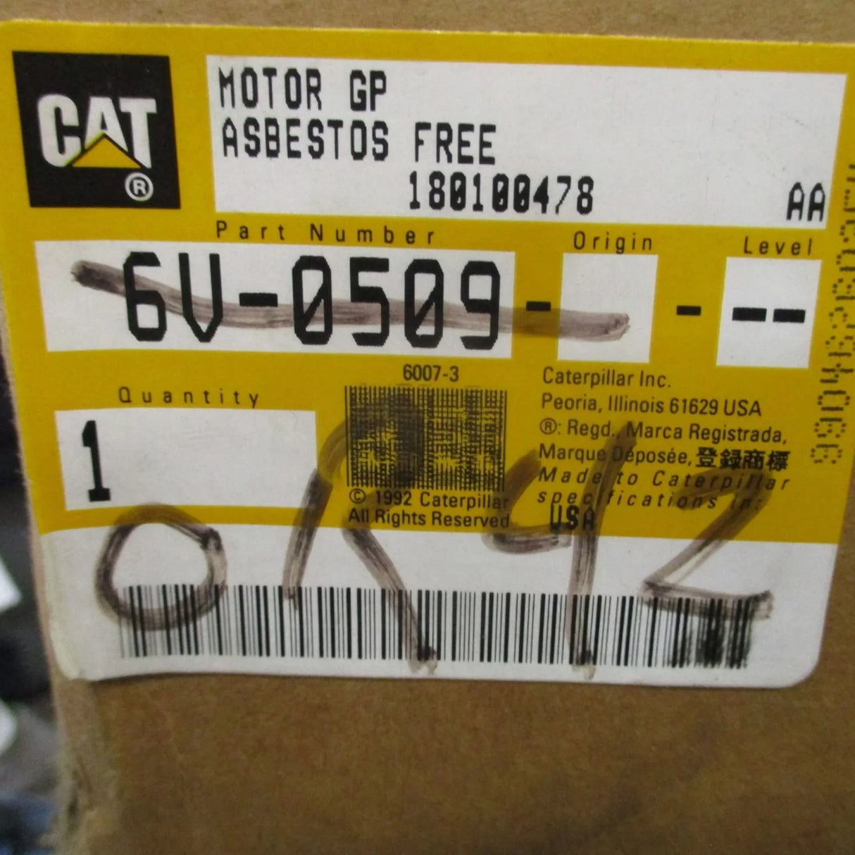 6V-0509 Genuine CAT Motor GP - Truck To Trailer
