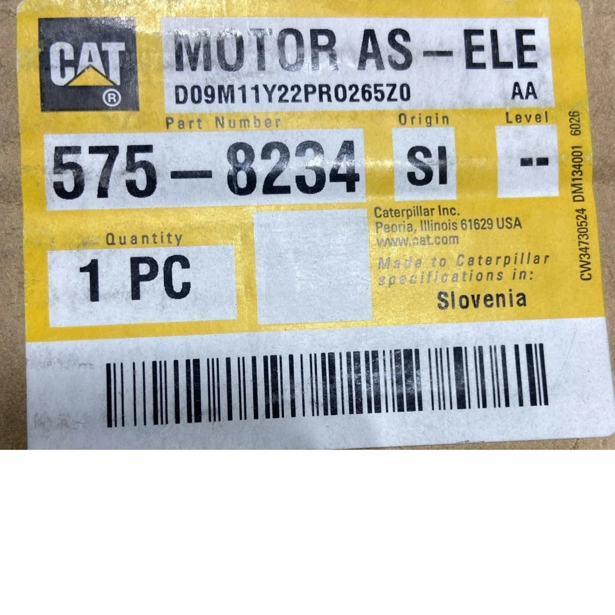 575-8234 Genuine CAT Electric Starting Motor 12V - Truck To Trailer