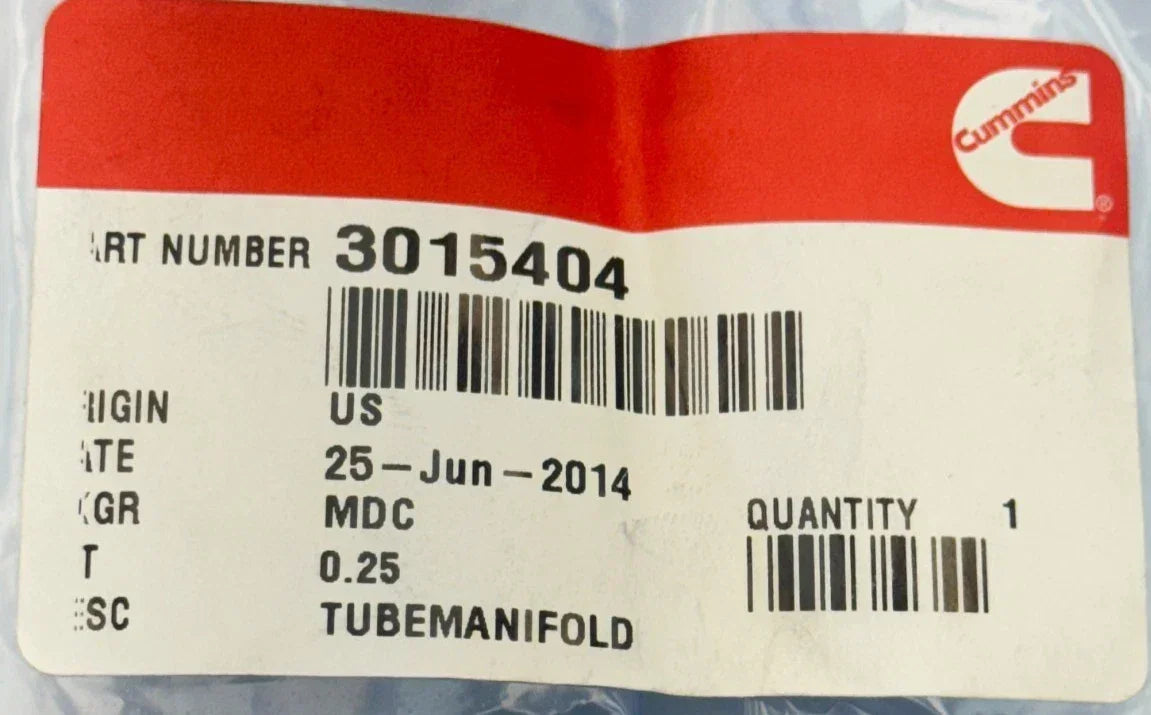 3038037 Genuine Cummins Pressure Tube Manifold - Truck To Trailer