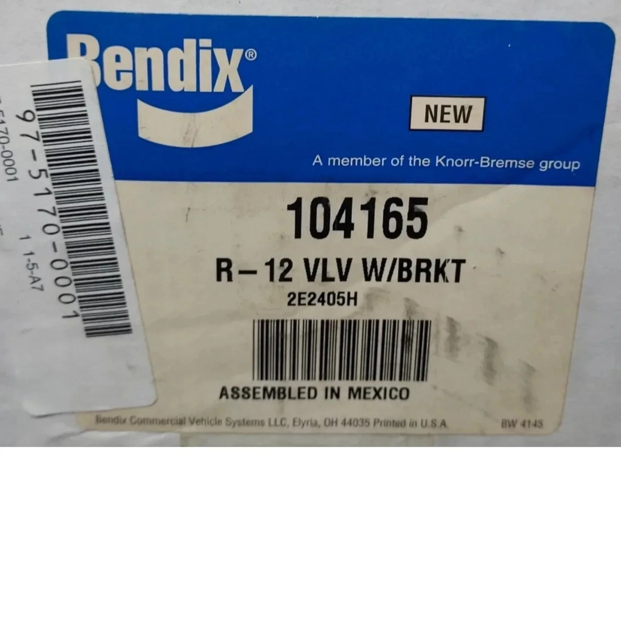 104165 Genuine Bendix Air Brake Relay Valve - Truck To Trailer