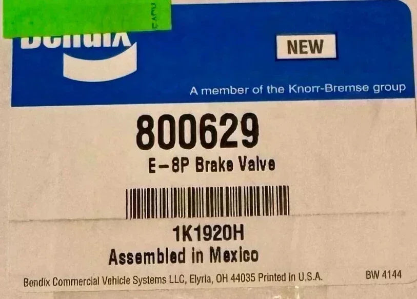 800629 Genuine Bendix Dual Circuit Foot Brake Valve - Truck To Trailer