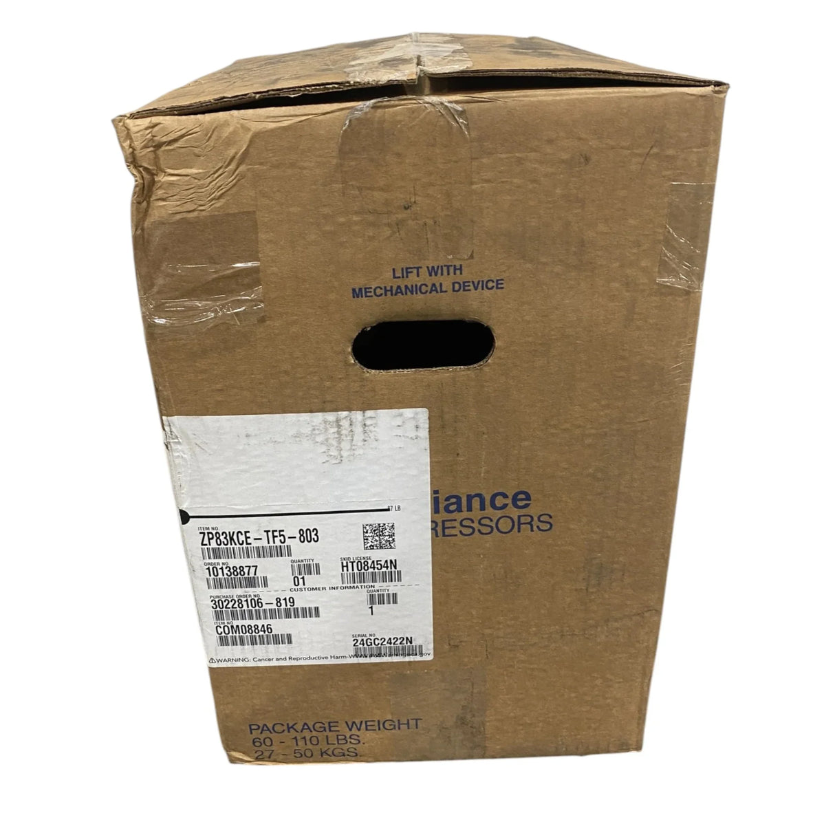 ZP83KCE-TF5-803 Genuine Copeland Scroll Compressor - Truck To Trailer