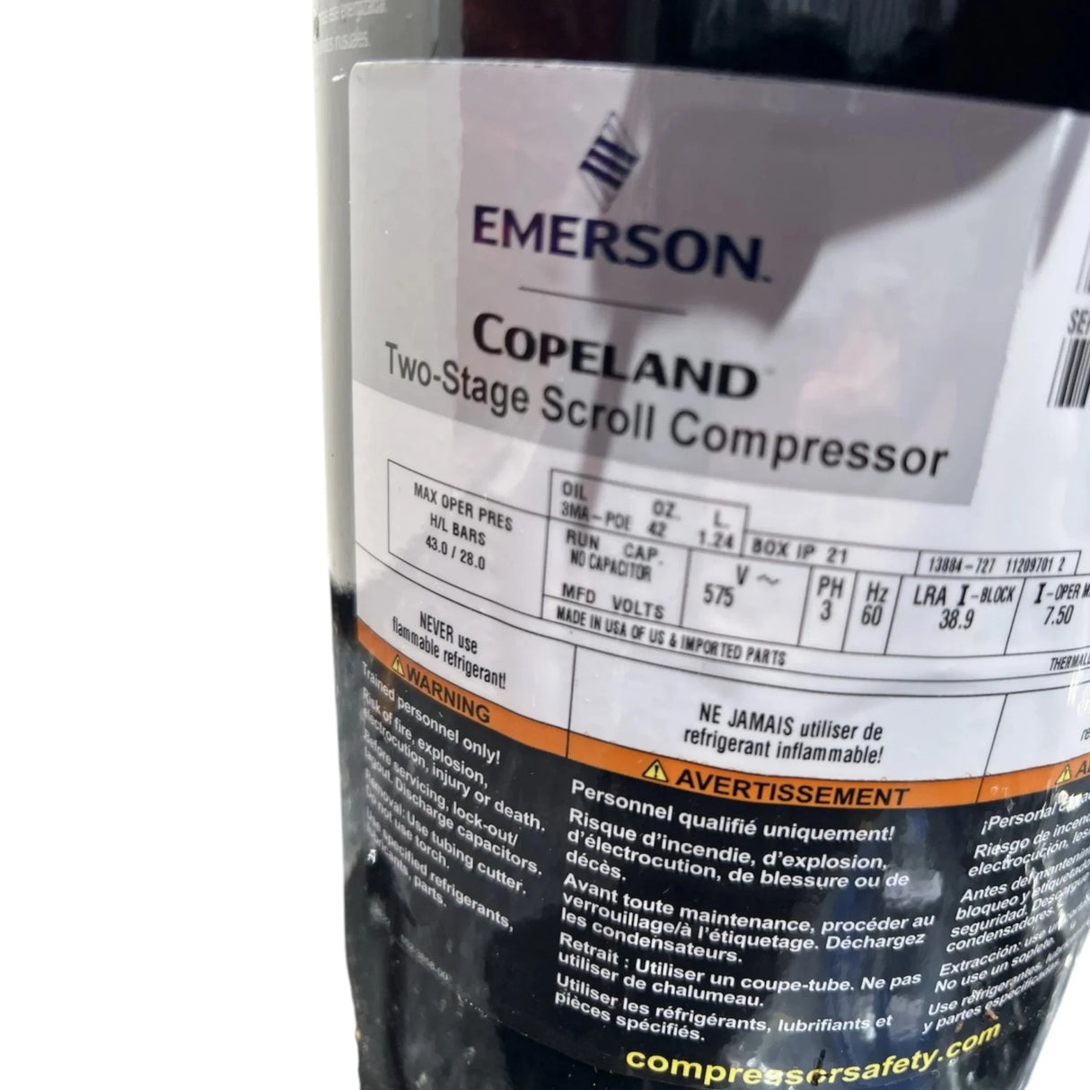 ZPS49K5E-TFE-800 Copeland Scroll Compressor - Truck To Trailer