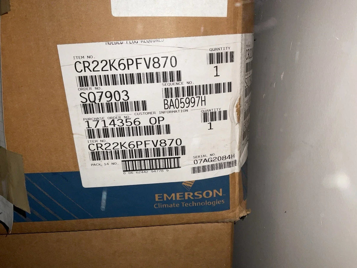 CR22K6PFV870 Genuine Copeland Scroll Compressor - Truck To Trailer