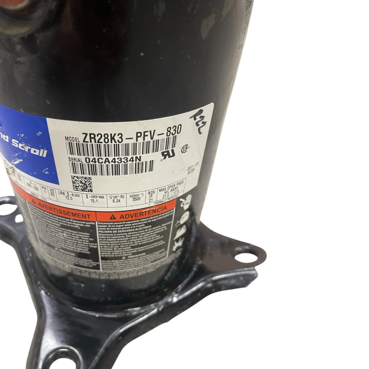 ZR28K3-PFV-830 Copeland Scroll Compressor - Truck To Trailer