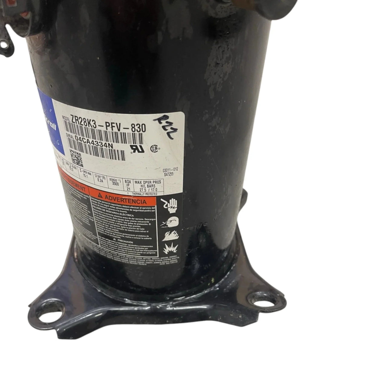 ZR28K3-PFV-830 Copeland Scroll Compressor - Truck To Trailer