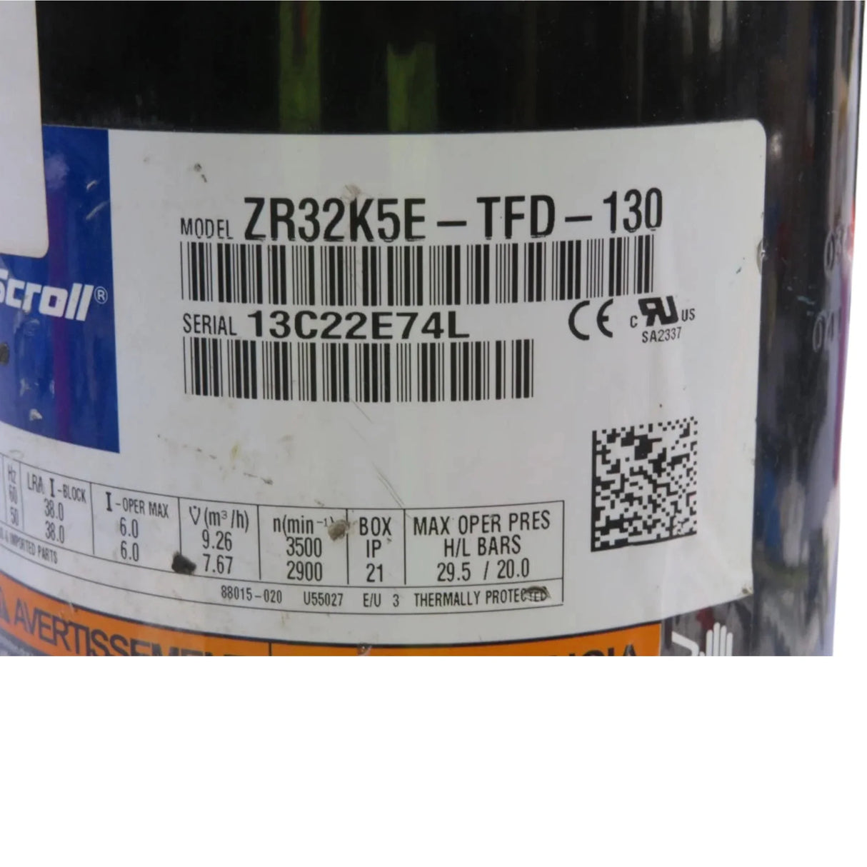 ZR32K5E-TFD-130 Copeland Scroll Compressor - Truck To Trailer