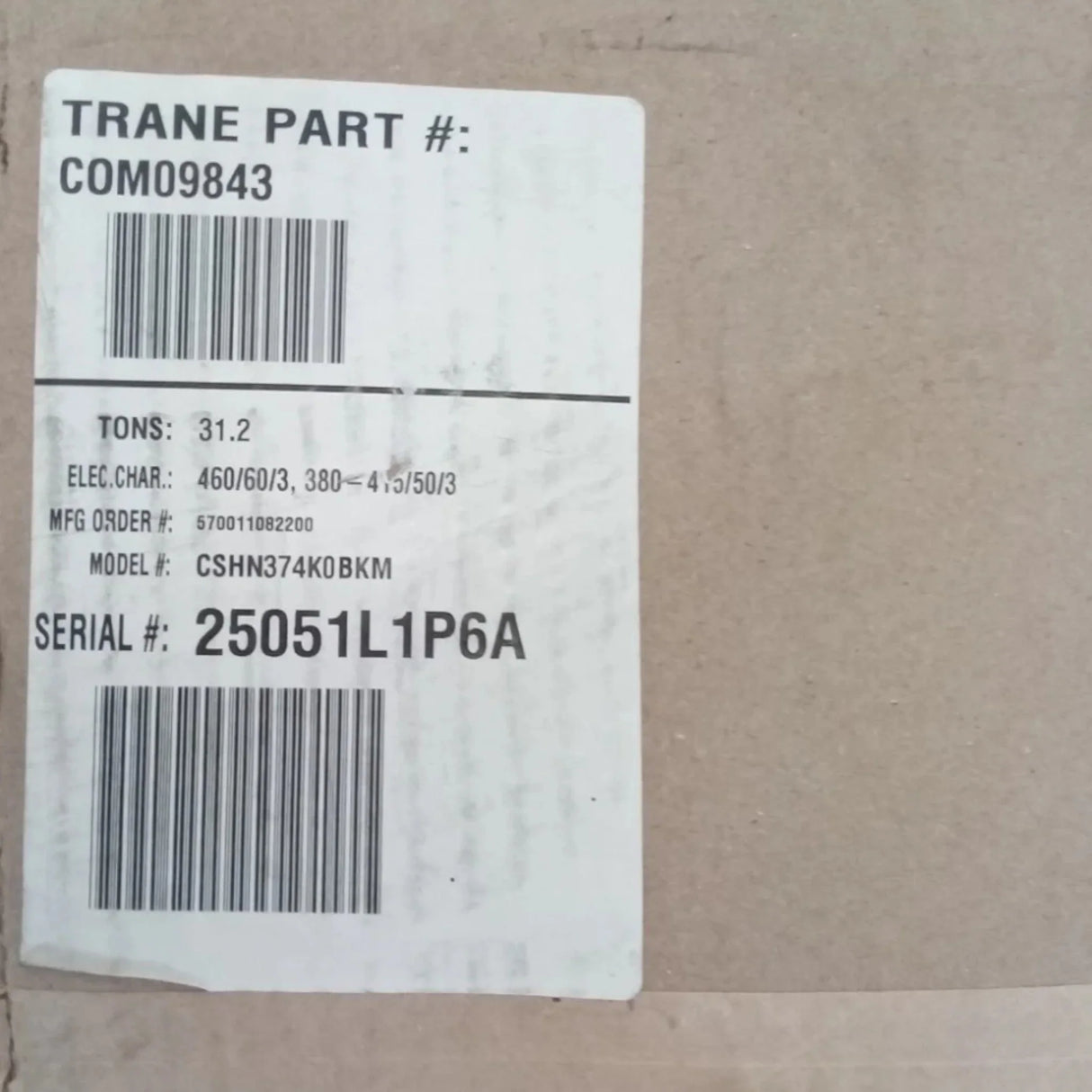 COM09843 Genuine Trane Scroll Compressor - Truck To Trailer