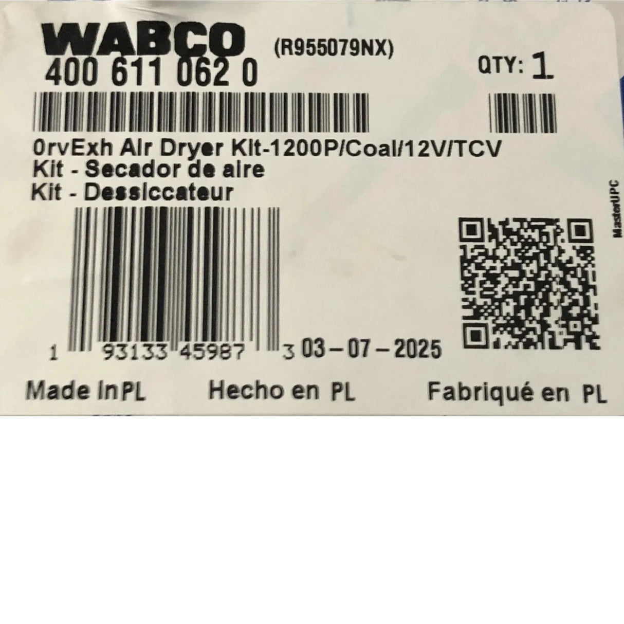 4006110620 Genuine Wabco Air Dryer Exchange - Truck To Trailer