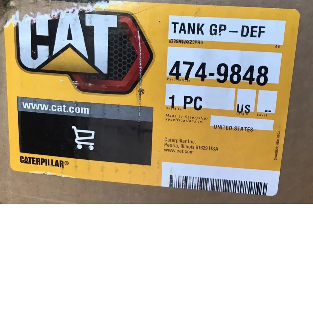474-9848 Genuine CAT DEF Diesel Exhaust Fluid Tank Group & Heating Module - Truck To Trailer
