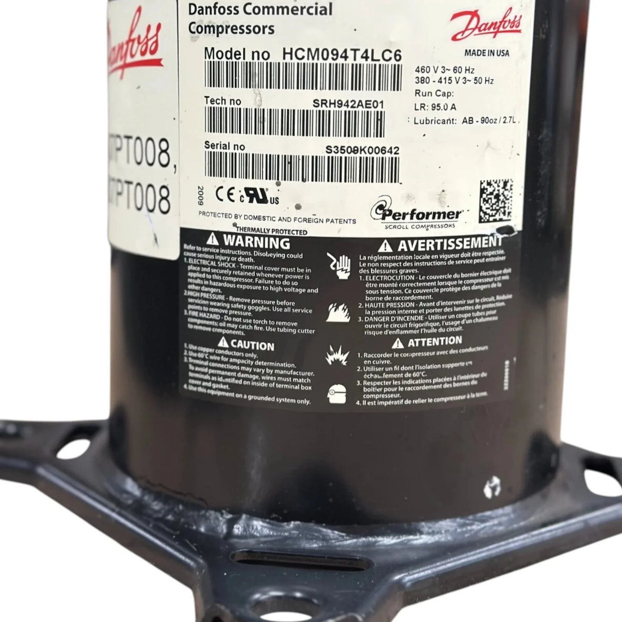 HCM094T4LC6 Danfoss Scroll Compressor - Truck To Trailer