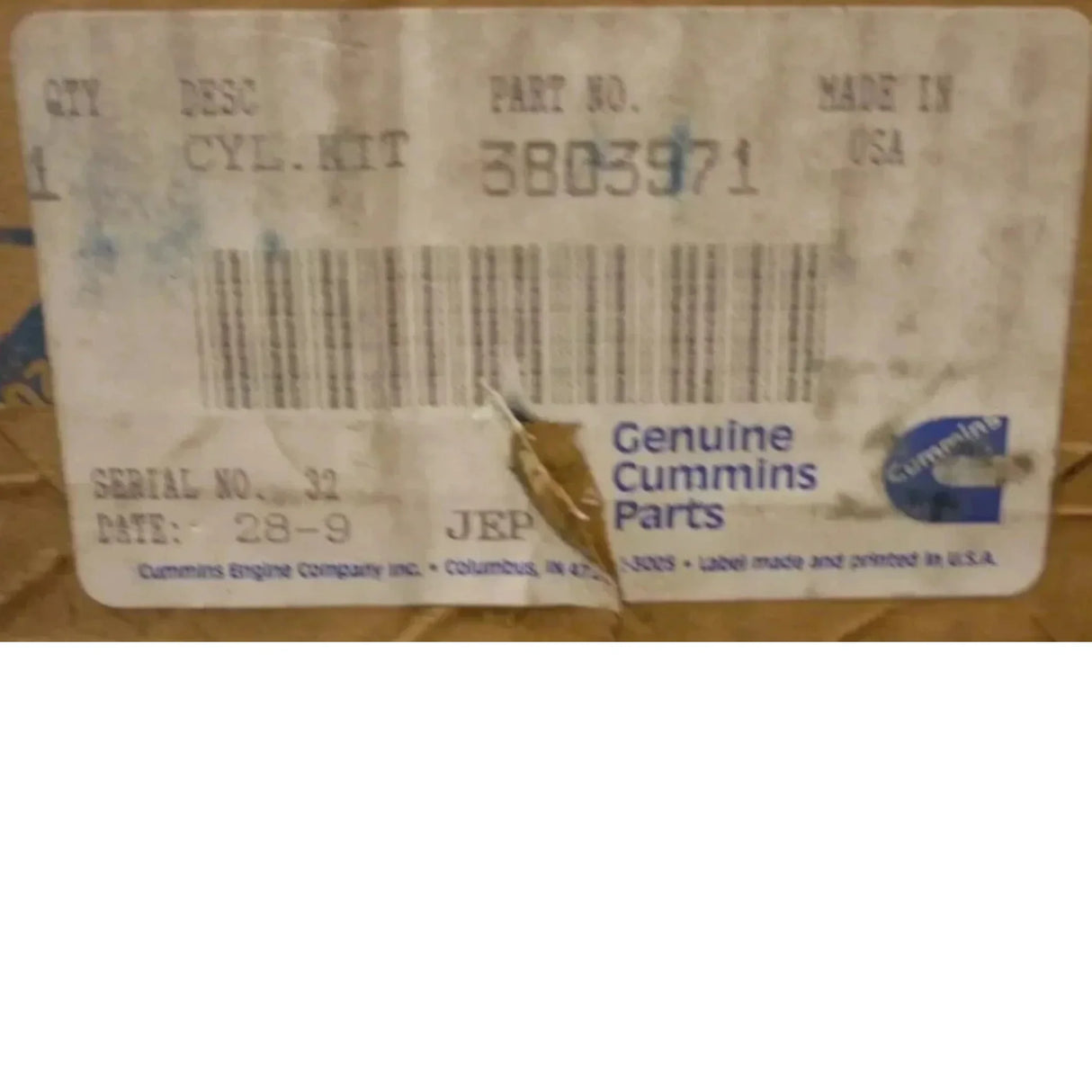 4025167 Genuine Cummins Cylinder Kit - Truck To Trailer