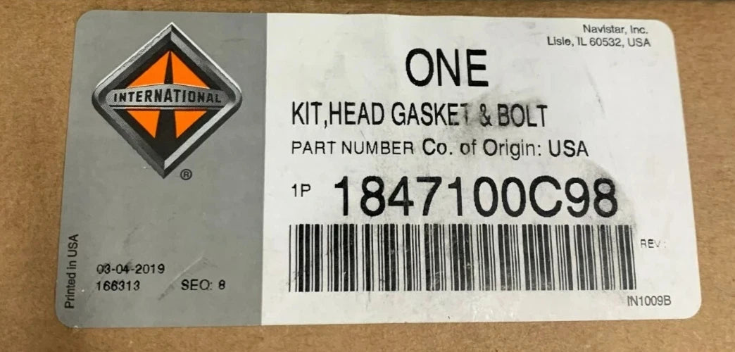 1847100C96 Genuine International Head Gasket Kit