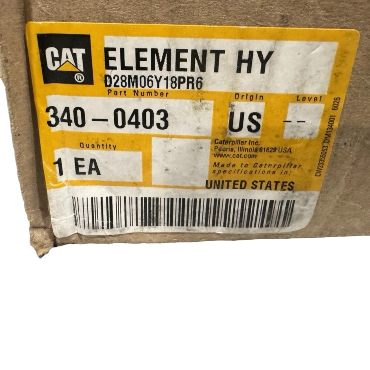 340-0403 Genuine CAT Hydraulic Transmission Filter
