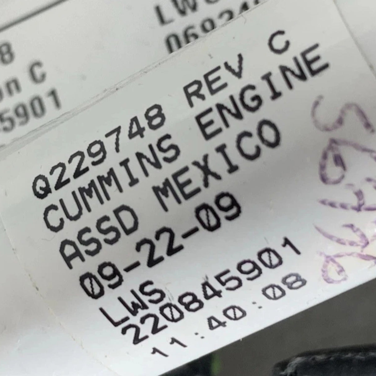 220845901 Genuine Cummins Engine Wire Harness