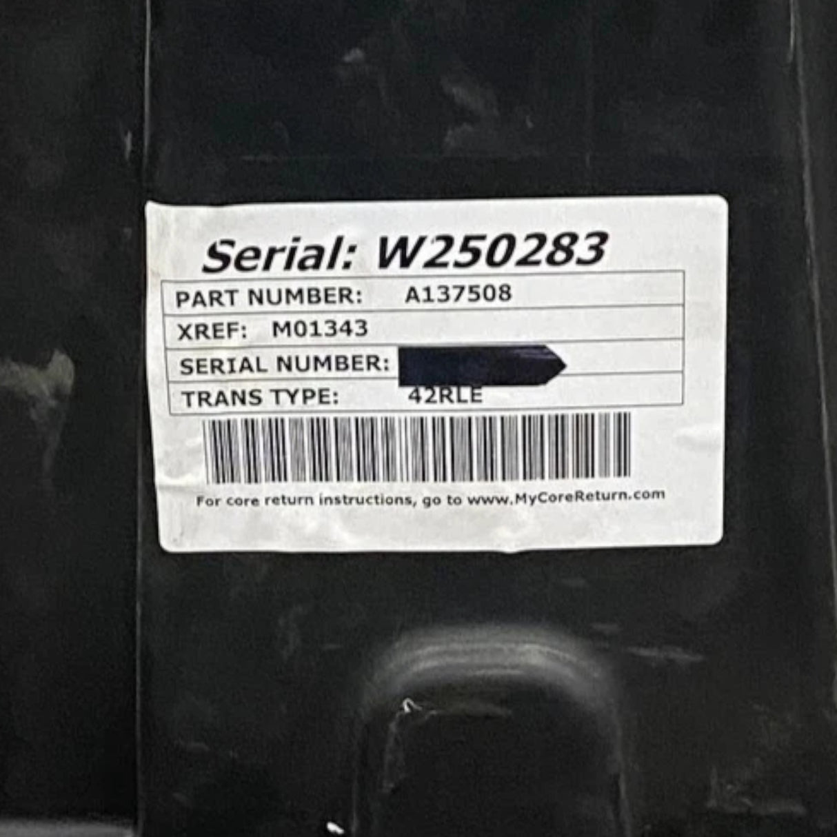 A137508 Genuine Mopar Automatic Transmission Assembly