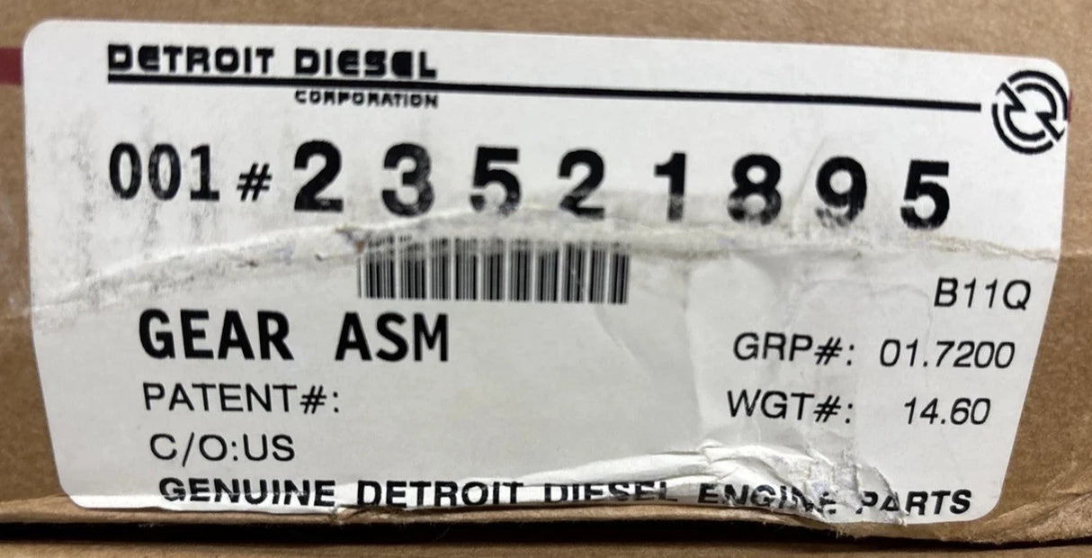 23521895 Genuine Detroit Diesel Camshaft Drive Gear Assembly