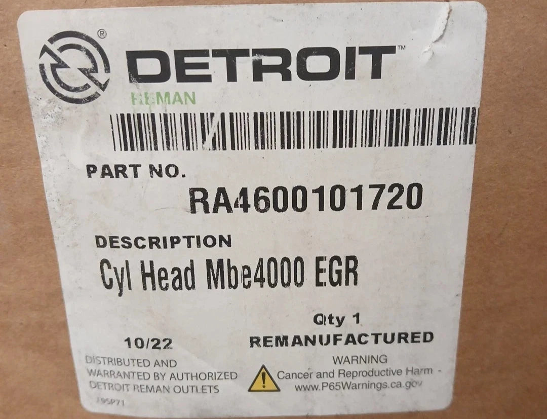 DDE RA4600101720 Genuine Detroit Diesel Engine Cylinder Head