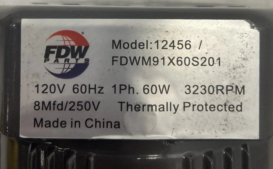 M91X60S201 FDW Water Pump Motor 120V