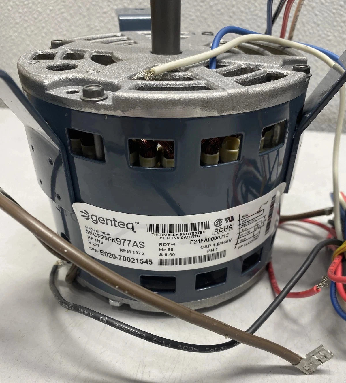E020-70021545 IEC Fan Coil Motor 277V