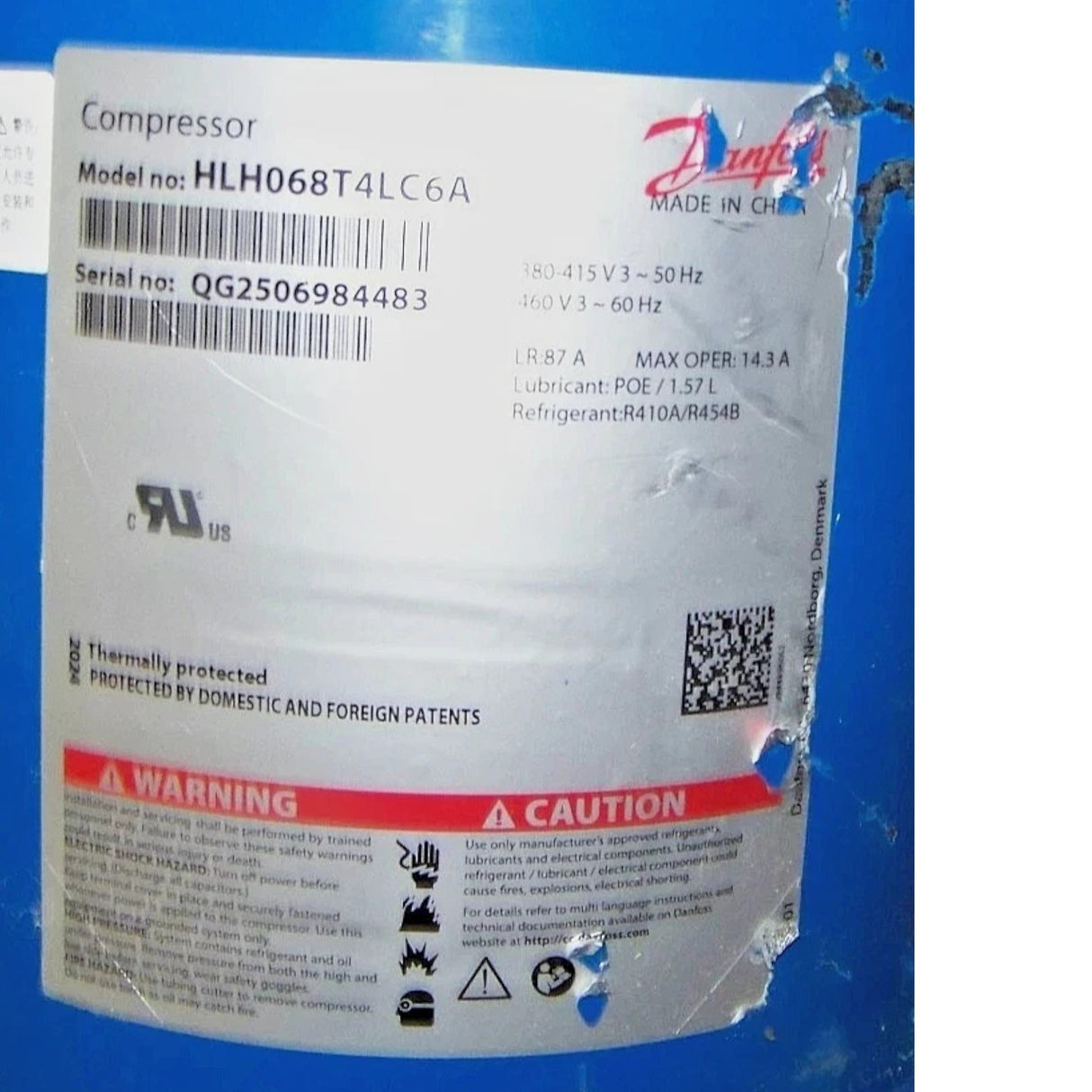 121L8902 Genuine Danfoss Scroll Compressor