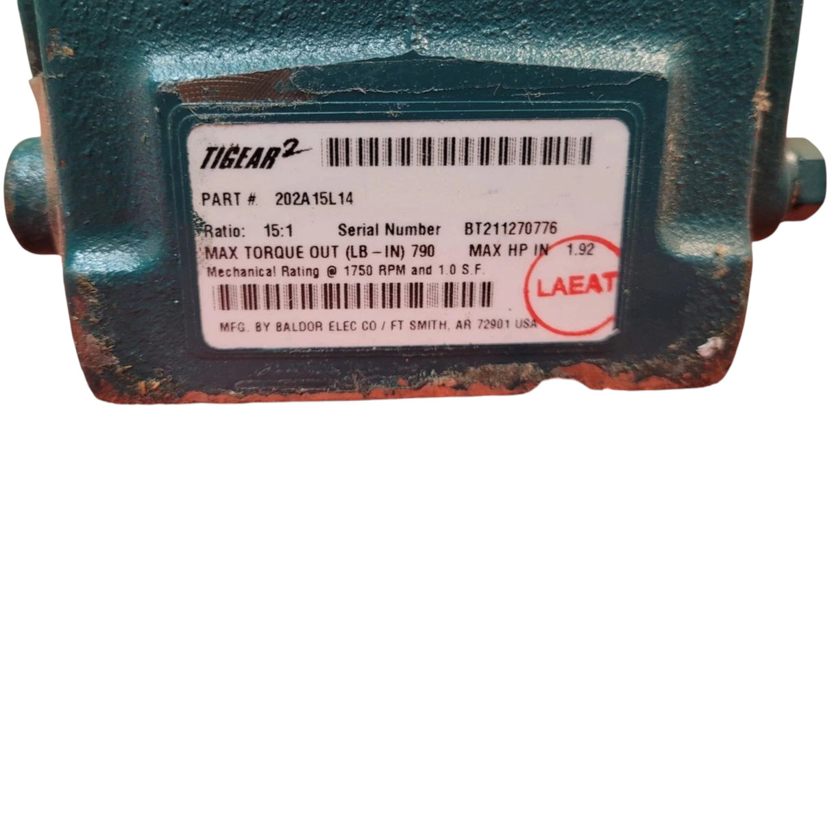 202A15L14 Genuine Dodge Right Angle Worm Gear Speed Reducer