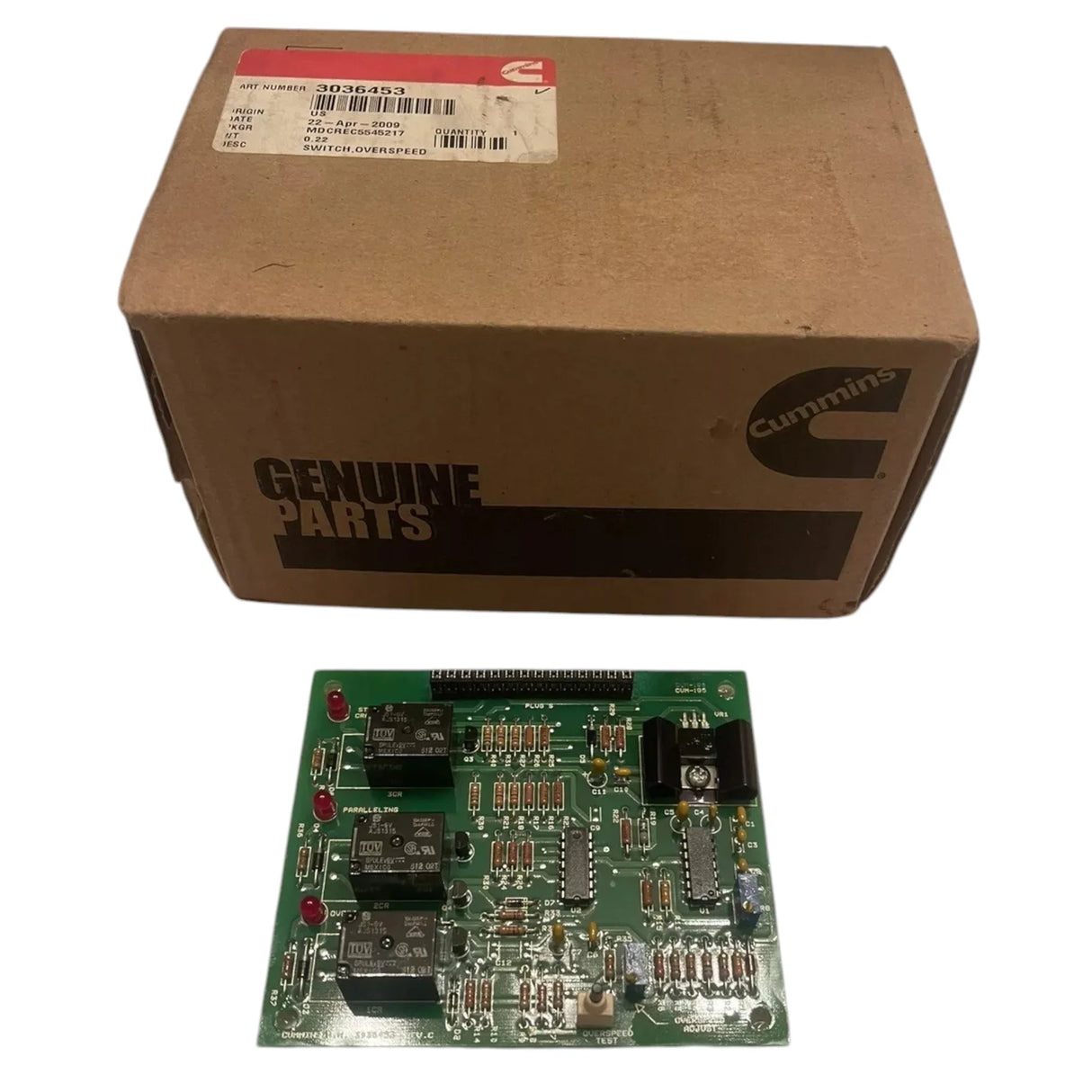 3036453 Genuine Cummins Overspeed Switch - Truck To Trailer