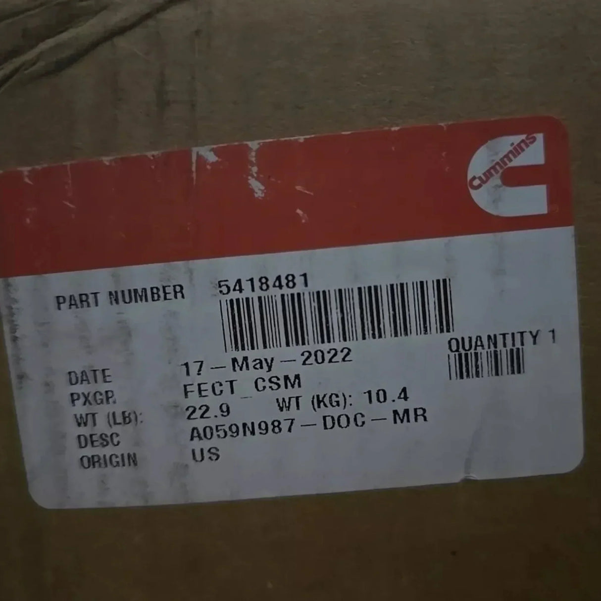 5418481RX Genuine Cummins Inlet Catalyst Module - Truck To Trailer