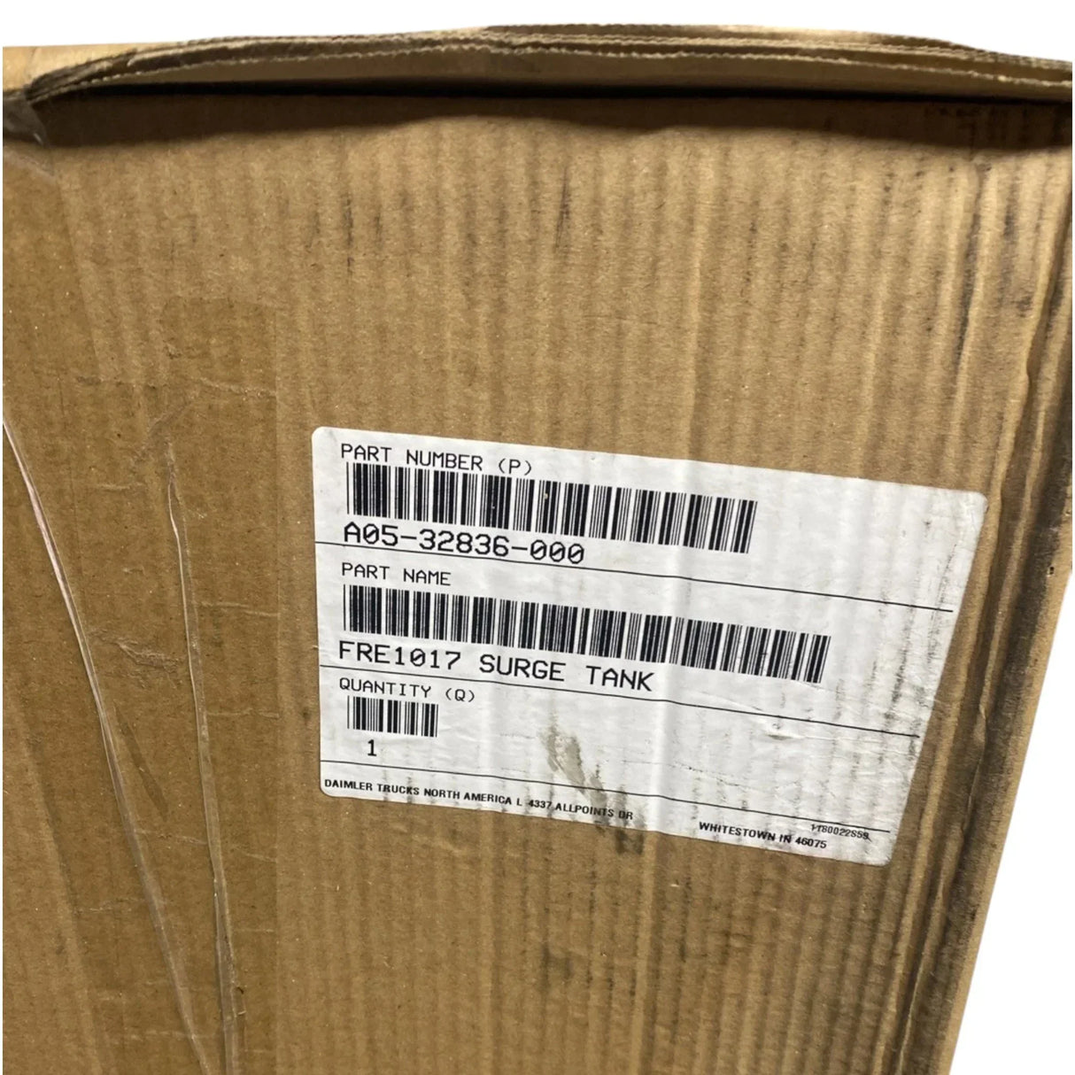 A0532836000 Genuine Freightliner Plastic Surge Tank Radiator Mounted - Truck To Trailer