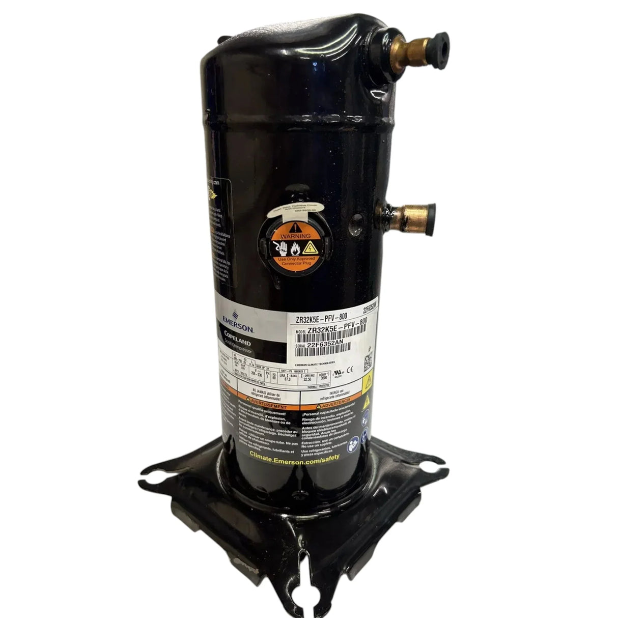 ZR32K5E-PFV-800 Genuine Copeland Scroll Compressor 208/230V - Truck To Trailer