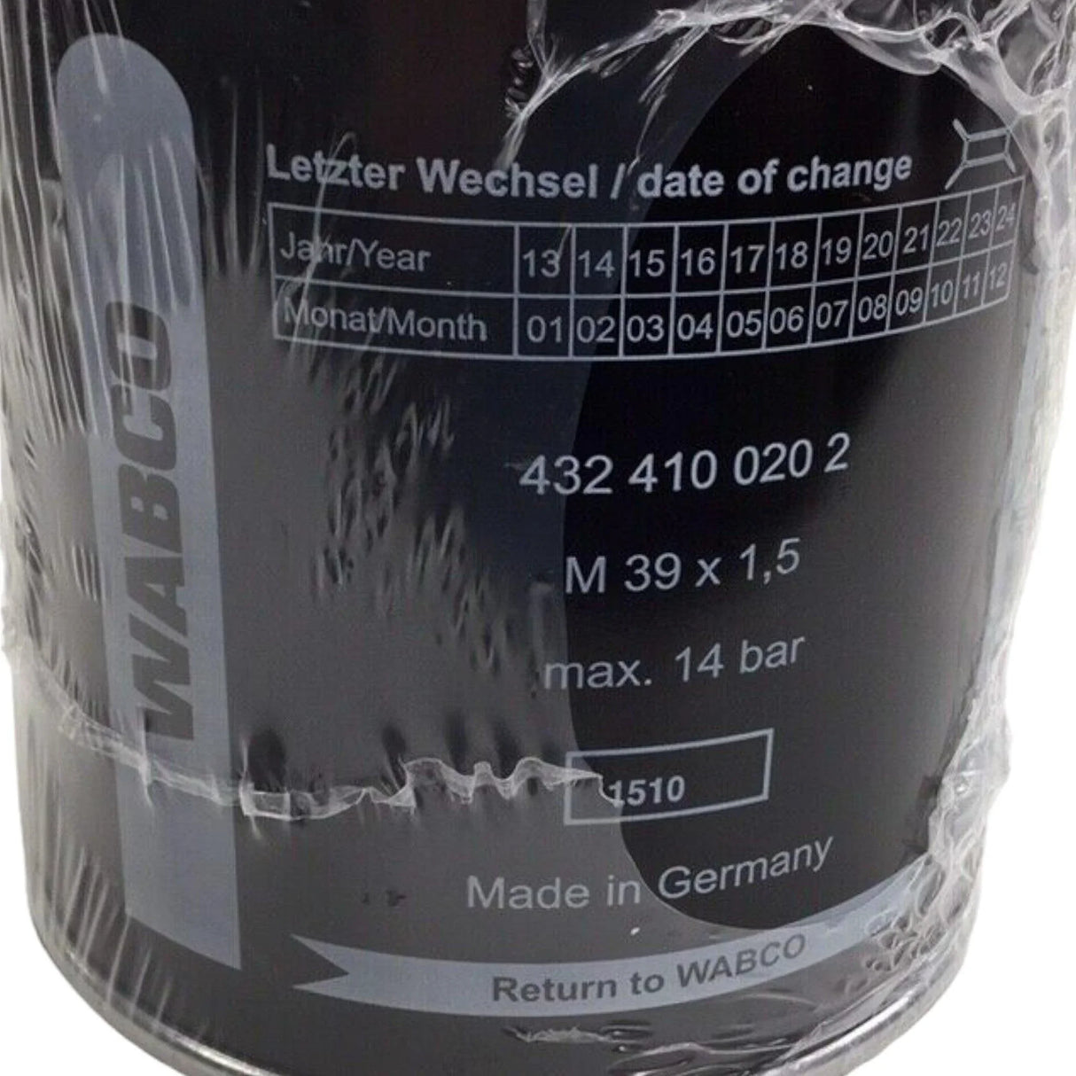 432 410 020 2 Oem Wabco Air Dryer Cartridge M39 X 1.5 4324100202 R950011 - Truck To Trailer
