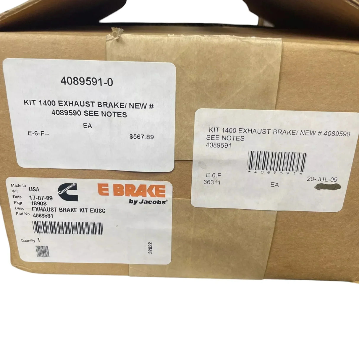 4089590 Genuine Cummins Exhaust Brake Kit - Truck To Trailer