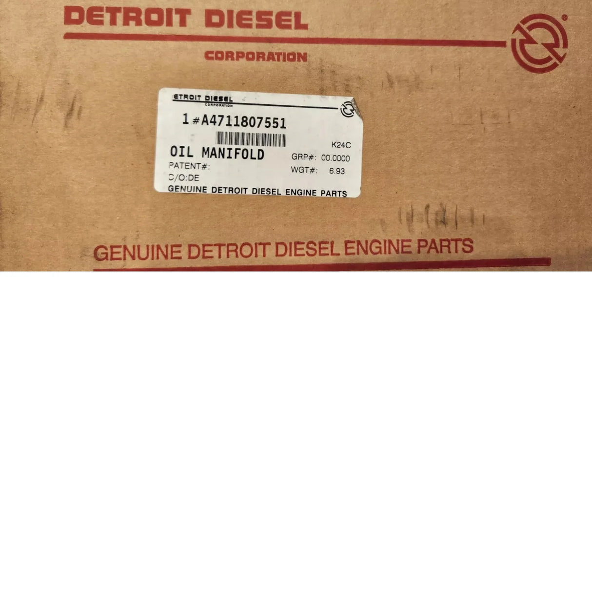 A4711807551 Genuine Detroit Diesel Oil Manifold - Truck To Trailer