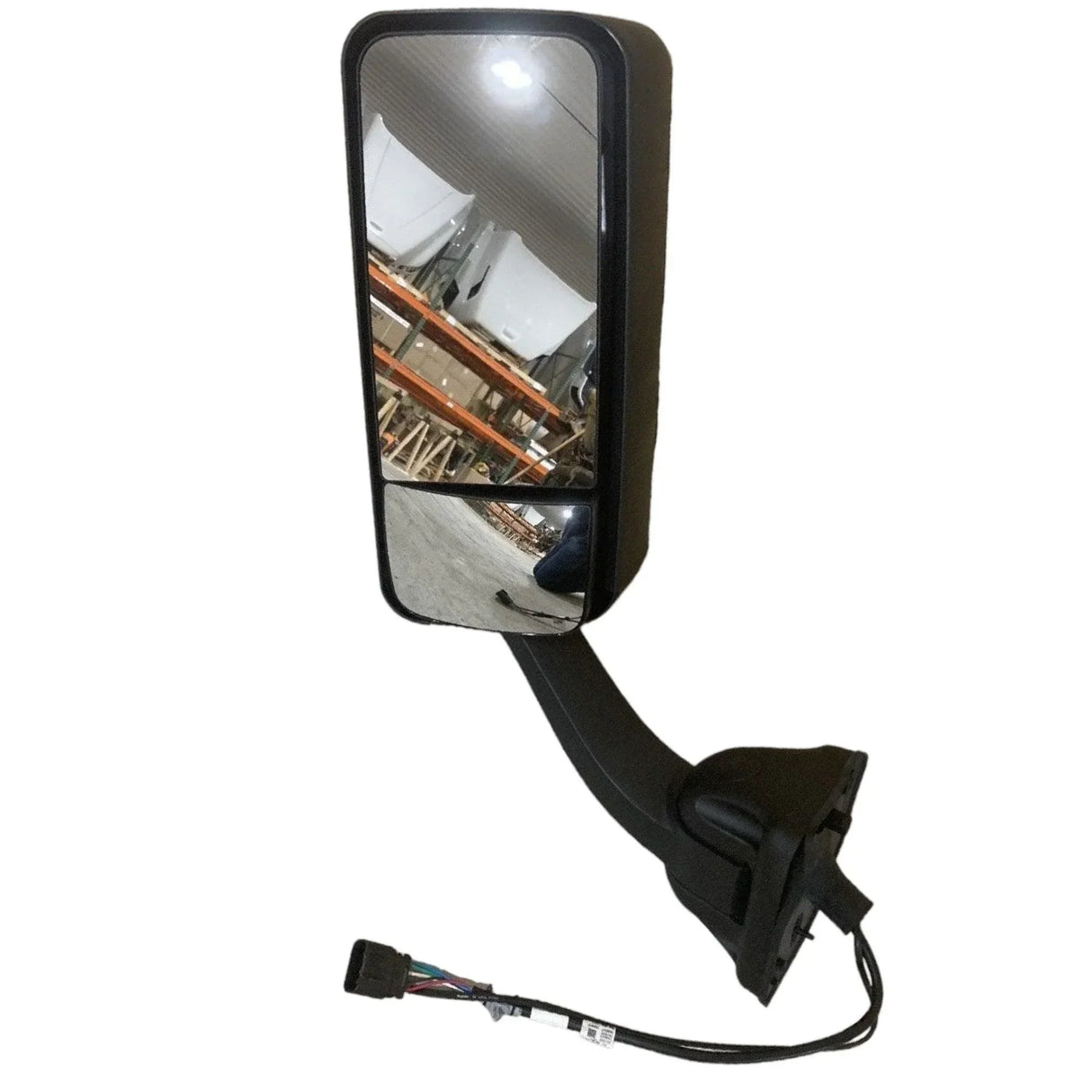 A22-61257-005 Genuine Freightliner Left Hand Black Mirror Assembly - Truck To Trailer