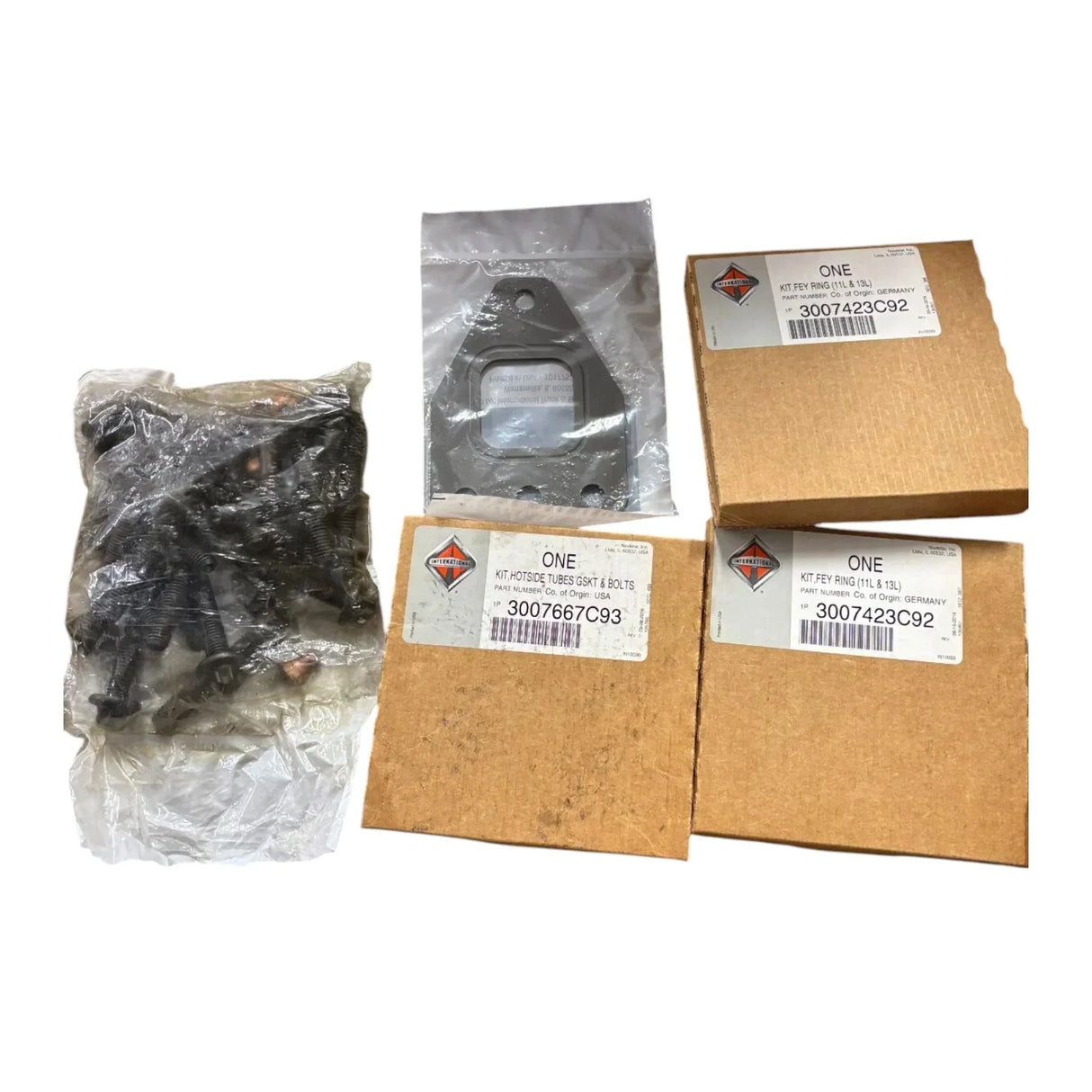 3007656C96 Genuine International Exhaust Manifold Bolts & Gasket Kit - Truck To Trailer