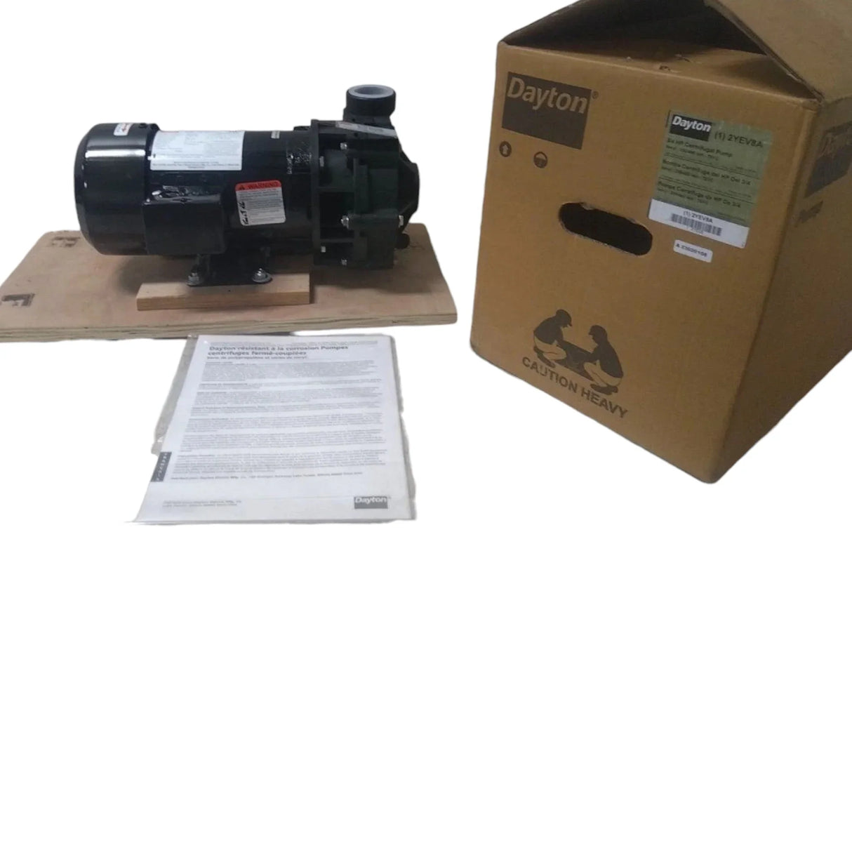 2YEV8A Dayton Head Centrifugal Pump 3/4 HP 208-230/460VAC 72 Ft Max - Truck To Trailer