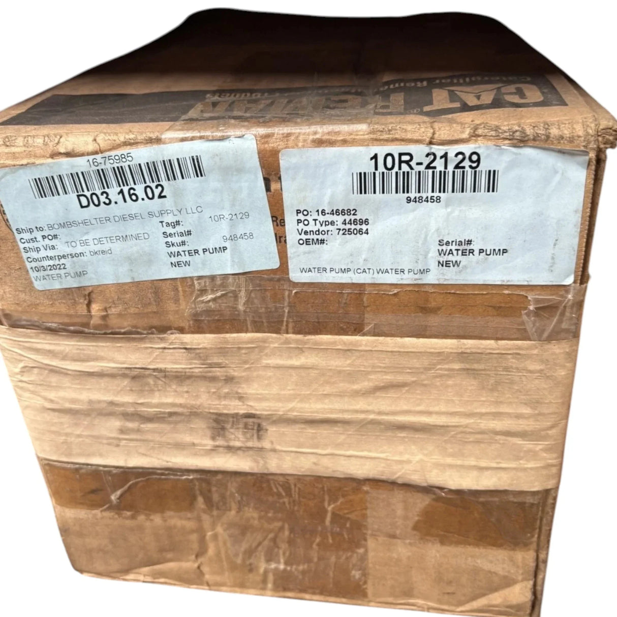 10R-2129 CAT Reman Water Pump - Truck To Trailer